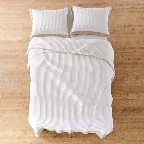 Levtex Home Levtex Home Adobe Border King Cotton Quilt Set, White