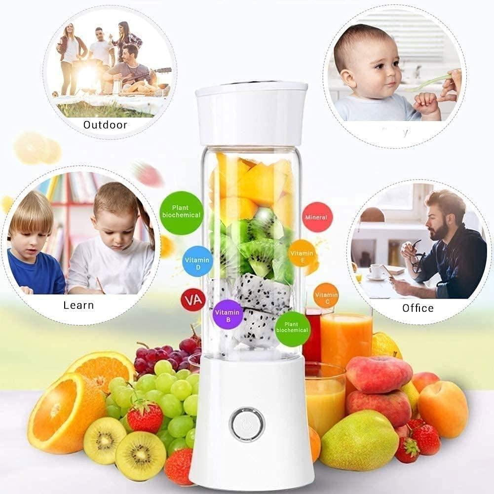 SMSOM SMSOM Portable Blender, Personal Mini Blender for Shakes and Smoothies, Small Blender Cup, USB Rechargeable for Outdoors, Travel & Office (Color : Pink)