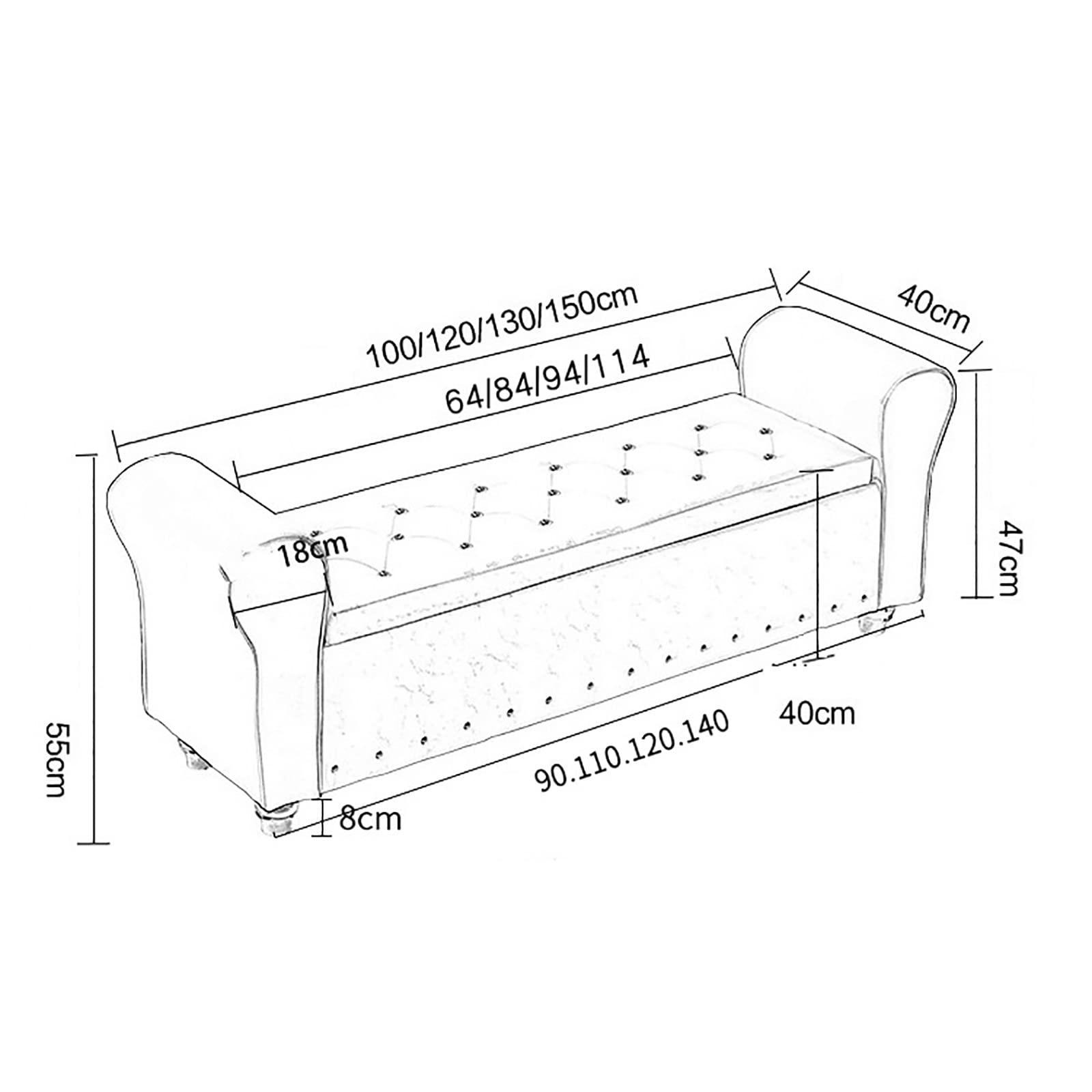 CLSQLXYJZC Ottoman Storage Bench Chest, Faux Leather Padded Seat Storage Ottoman Bench with Flipping Lid, for Fitting Room Clothing Store Bedroom Storage Ottoman Bench ( Color : Color7 , Size : 100*40*40cm )