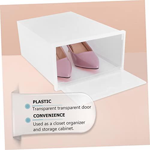 Zerodeko Zerodeko Plastic Shoe Containers 6pcs Stackable Shoe Storage Boxes Lids for Home