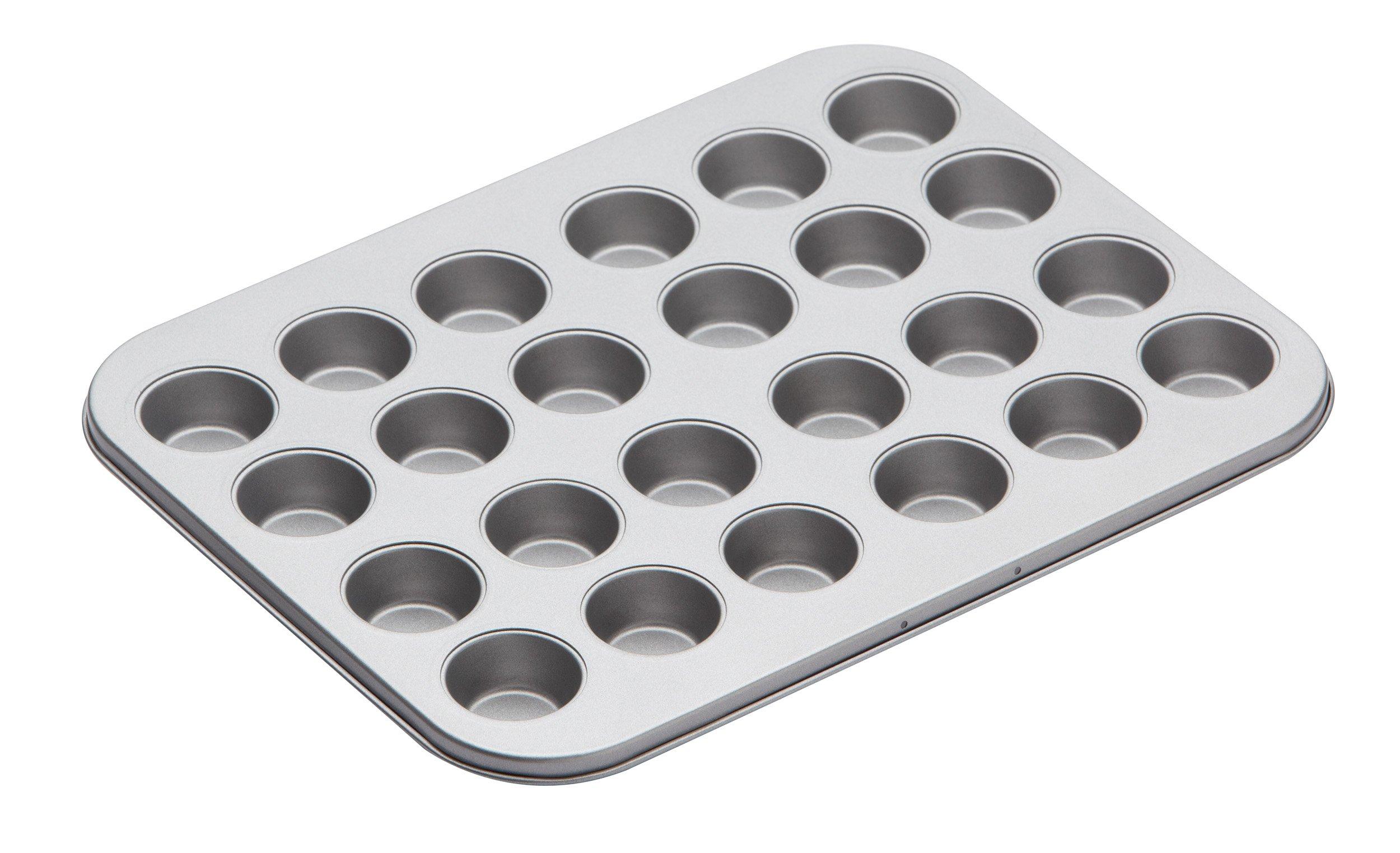 Kitchen Craft KitchenCraft Non Stick Mini Muffin Tin / Mince Pie Baking Tray, 24 Holes, 35 x 27 cm
