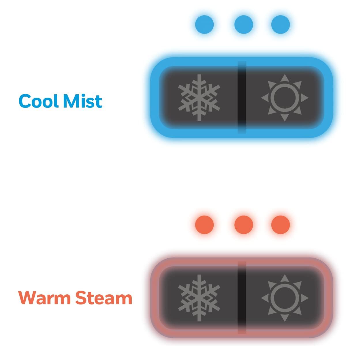 Honeywell Honeywell Dual Comfort Cool + Warm Mist humidifier. Humidifier for Bedroom, Office, Living Room and Home. Provides Temporary Relief from Dry air discomforts - Black, HWC775B