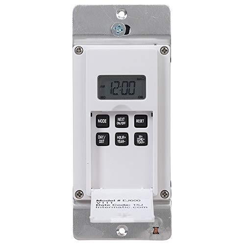 Intermatic Intermatic EJ600 120 Volt Indoor Digital Astro in-Wall Timer, White, med