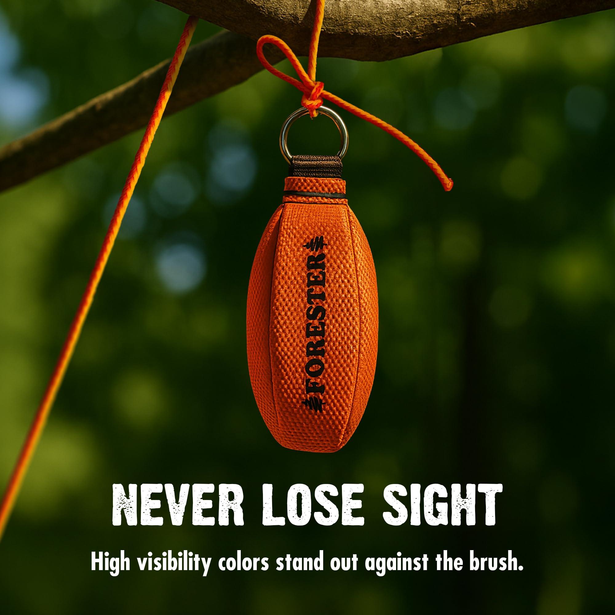 FORESTER FORESTER Arborist Throw Line Kit | 11oz Throw Weight & 166ft Rope | Ultra Slick 100% Polyester Rope | Arborist Equipment for Tree Climbing