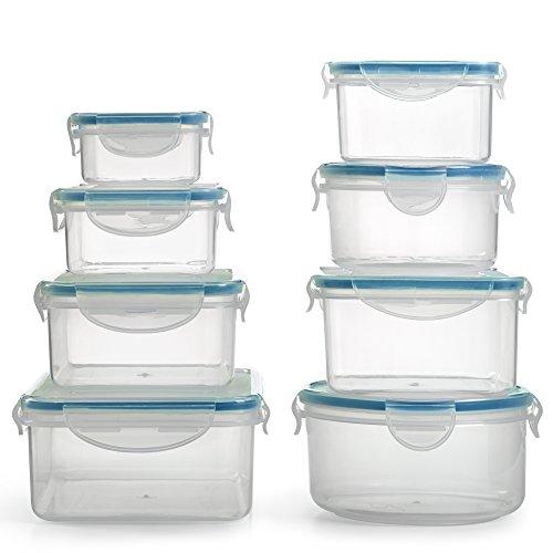 1790 Plastic Food Storage Containers with Lids for use in Freezer Safe Food Storage Container Set and Large Food Storage Containers with Lids (16 piece Food Containers)