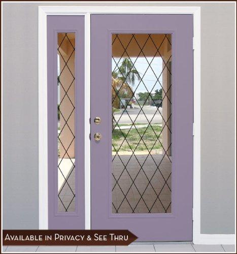 Wallpaper for Windows Wallpaper for Windows Orleans Black Leaded Glass See-Through Static Cling Window Film - 32 in x 78 in