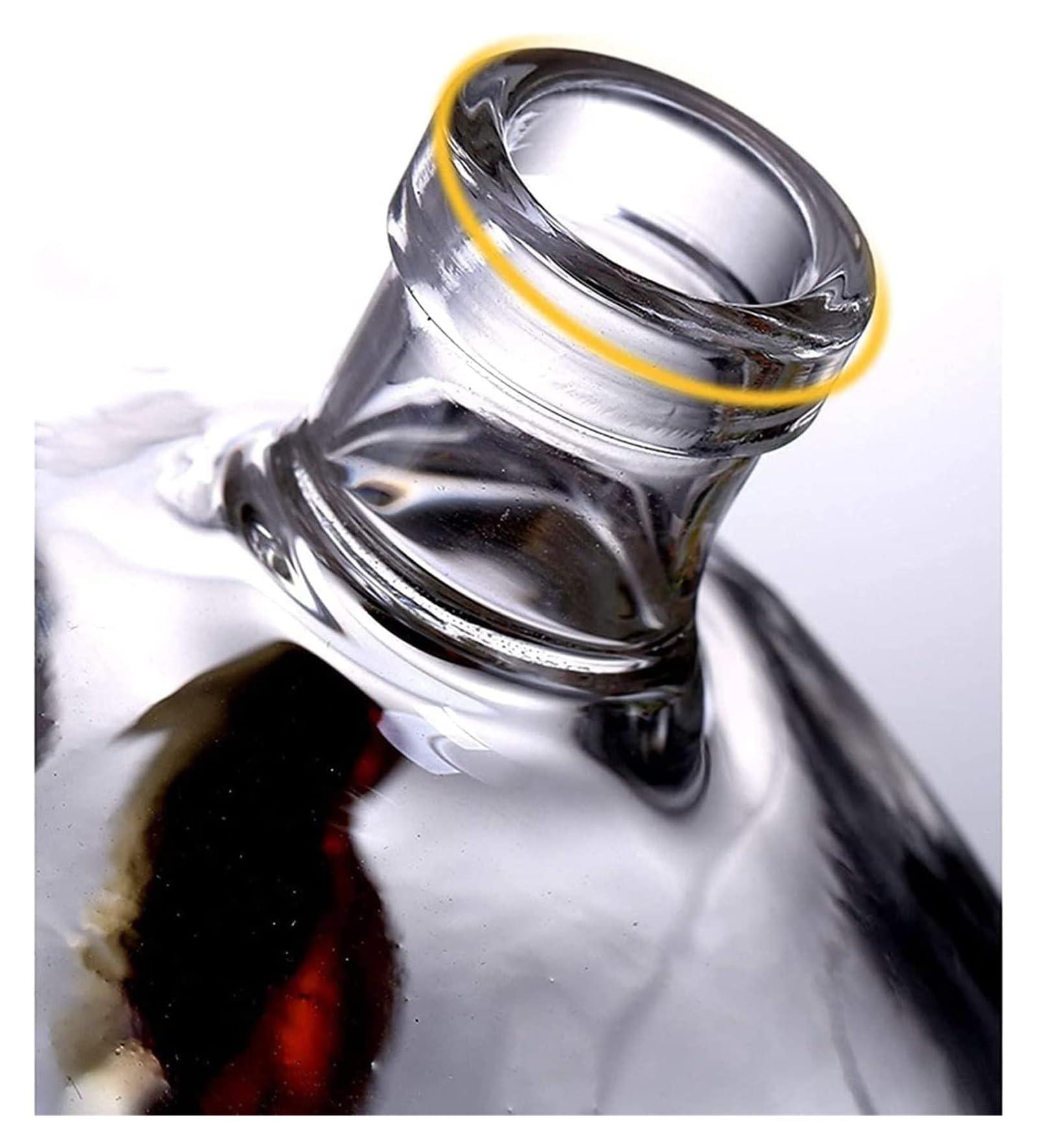 OXOAMP Unique Decanter Mouse Shape Decanter Zodiac Animal Wine Decanter For Vodka Bourbon Brandy Liquor Dispenser Glass Decanter