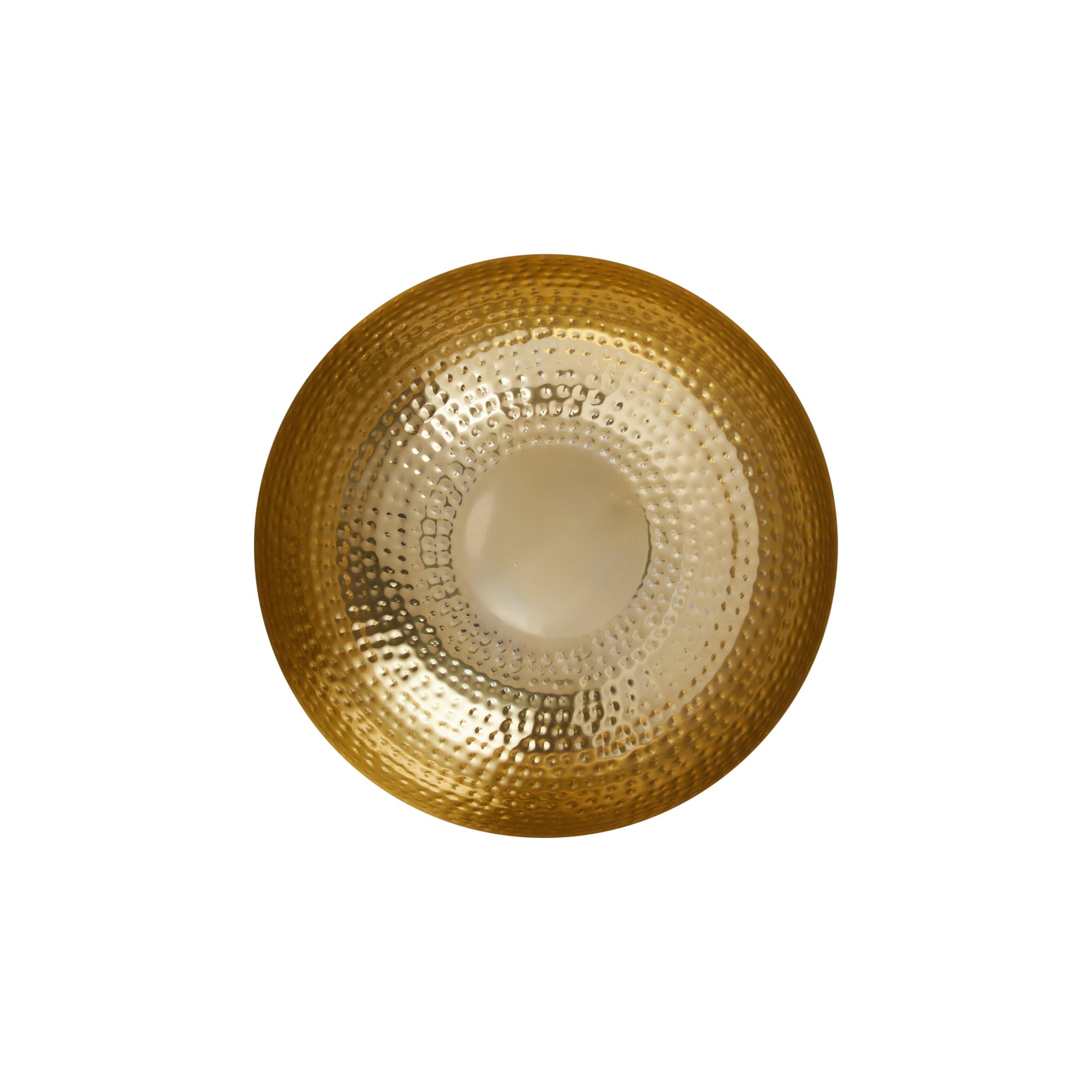 Creative Co-Op Creative Co-Op Round Hammered Metal Bowl, Gold Finish, 14\"