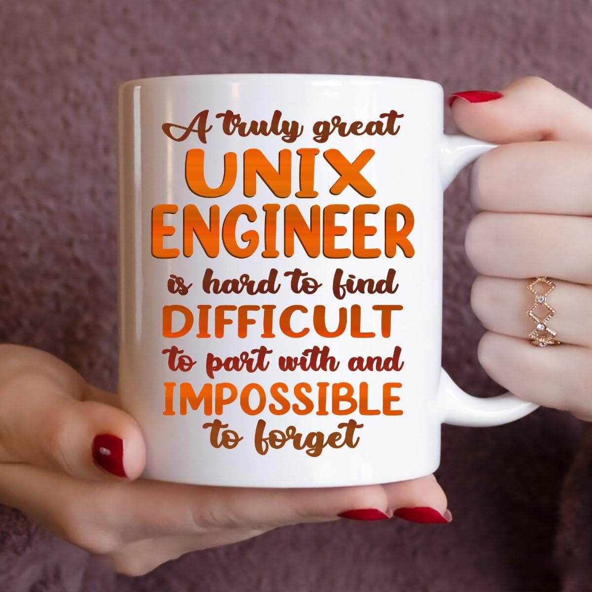 MONIZILUCKY MONIZILUCKY Gifts For Unix Engineer - Best Unix Engineer Ever Mug - Unix Engineer Gifts - 11oz White Ceramic Mug for Office, Women, Men, Work Friends, Coworkers - Thanksgiving, Christmas Gift