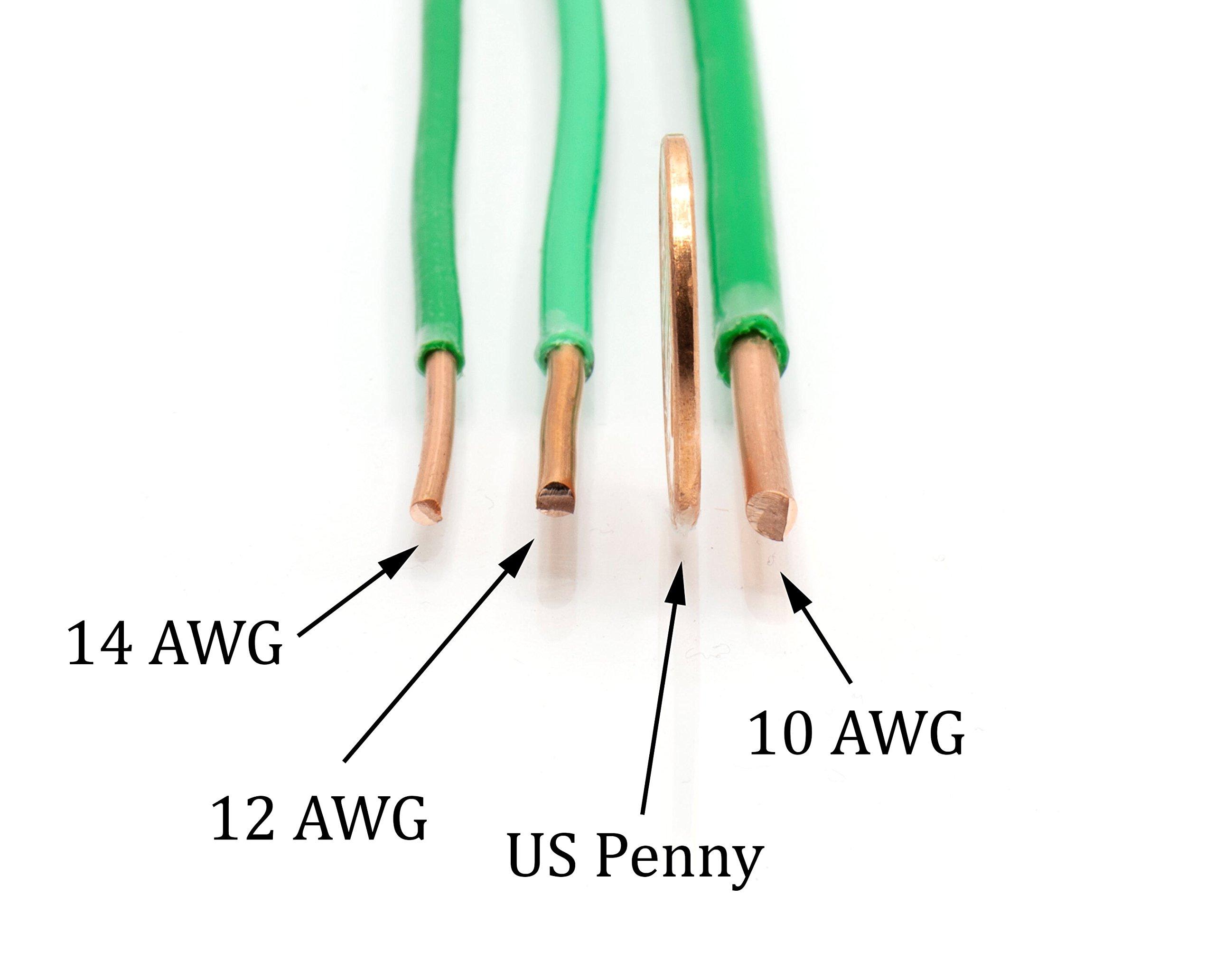 THE CIMPLE CO THE CIMPLE CO 10 Foot - 10 AWG Solid Copper Wire - 10 Gauge Green Ground Wire - 10 AWG THHN Wire - 10 FT Insulated Grounding Wire - THHN/THWN Solid Wire - Industrial Wire - 10 Feet (3 Meters), Green
