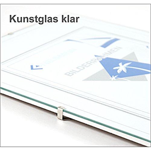 pictureframe24 pictureframe24 Frameless Frame Clip 8x10 ins,20x28 cm, Acrylic Glass Clear, Clip Frame with Unbreakable Glass Clear