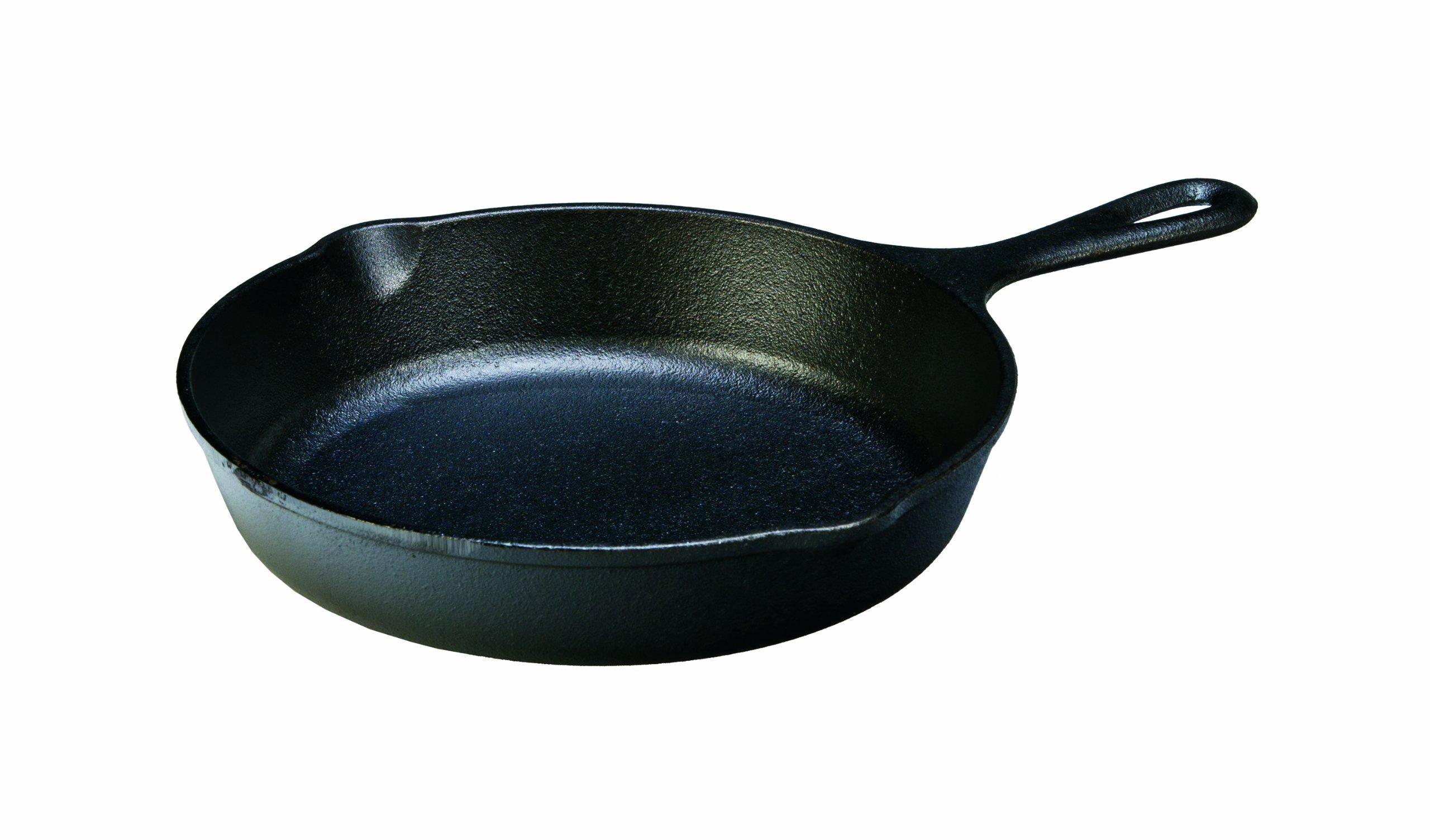Lodge Lodge 9 Inch Cast Iron Pre-Seasoned Skillet Signature Teardrop Handle - Use in the Oven, on the Stove, on the Grill, or Over a Campfire, Black