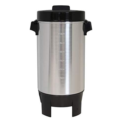 West Bend West Bend 58002 Highly Polished Aluminum Commercial Coffee Urn Features Automatic Temperature Control Large Capacity with Quick Brewing Easy Prep and Clean Up, 42-Cup, Silver