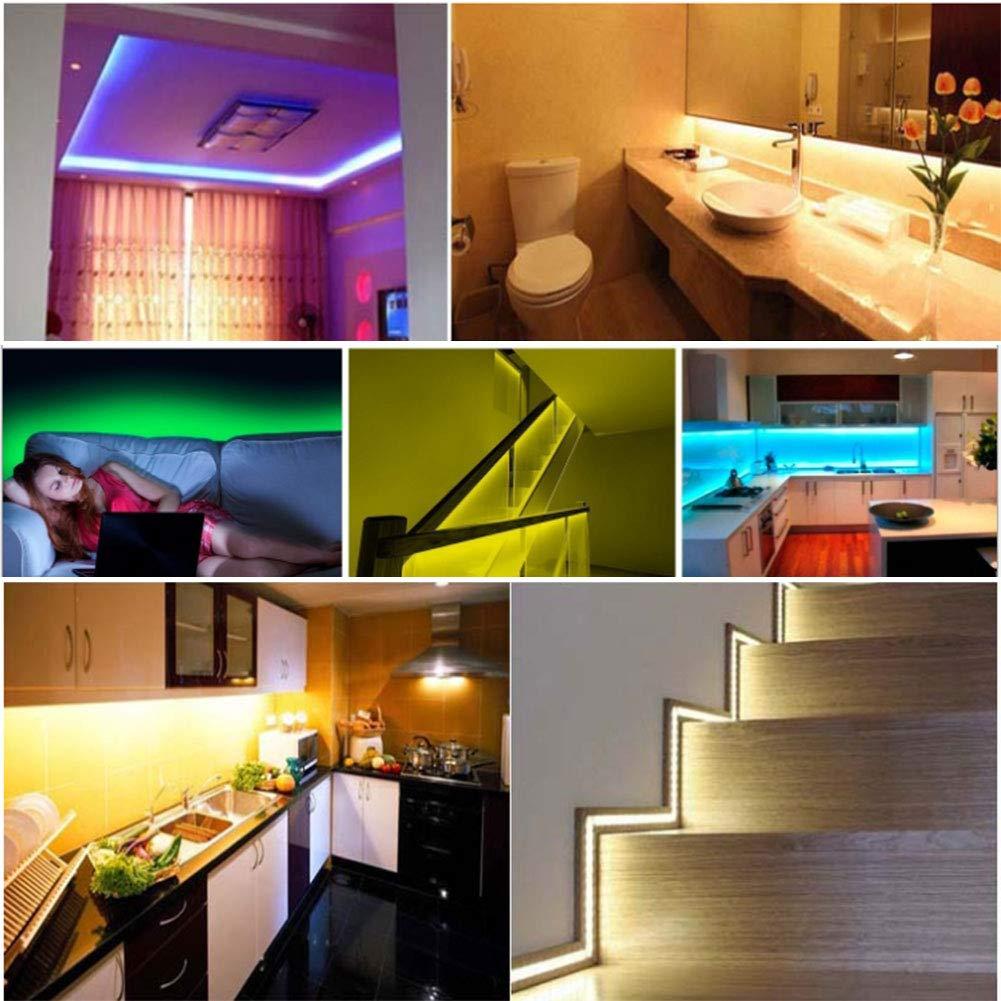 XUNATA XUNATA LED Neon Light, Dimmable AC 110-120V Flexible LED Neon Strip Lights, 120 LEDs/M, 66ft/20m Waterproof 2835 SMD LED Rope Light + Remote Controller for Party Decoration(Yellow)
