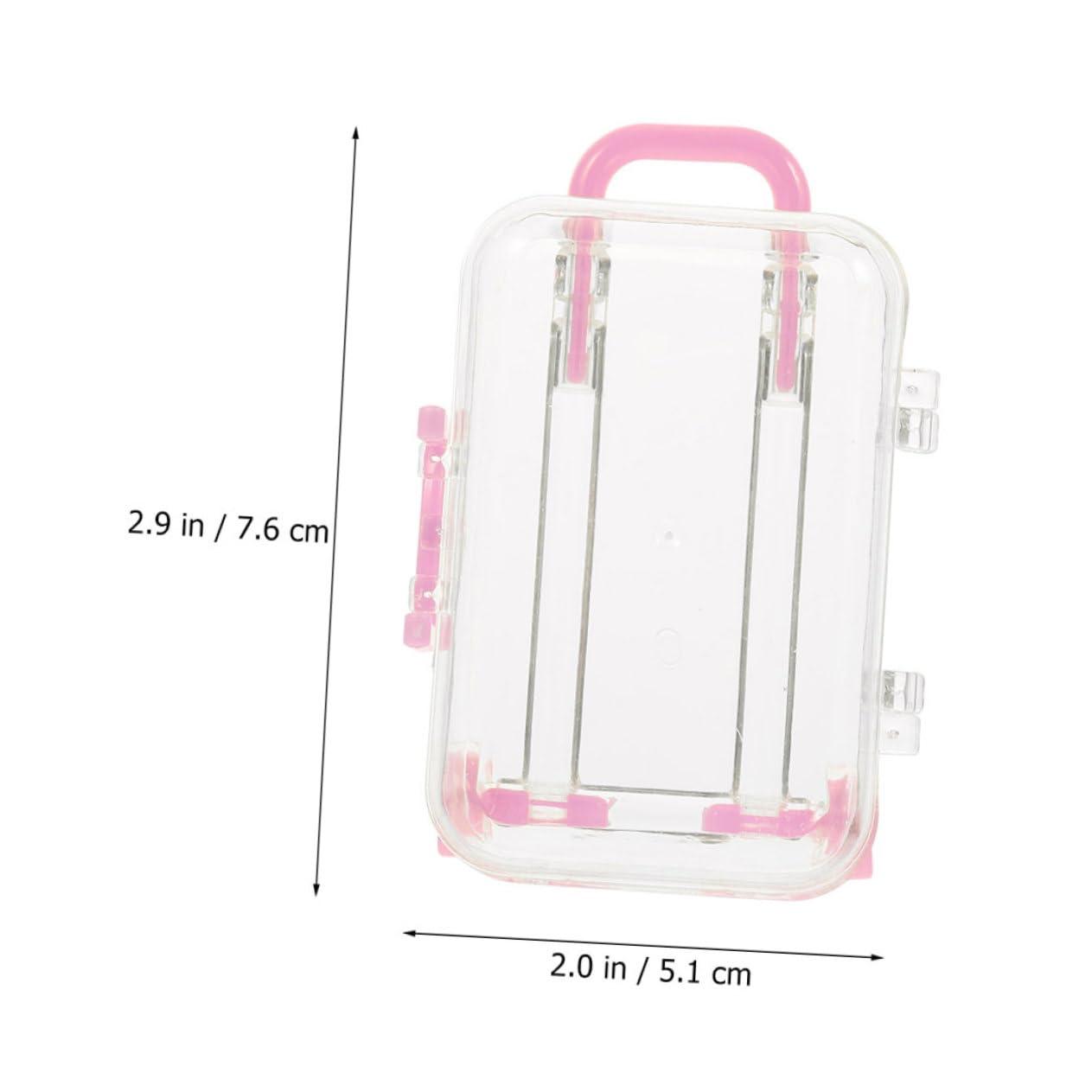 Outanaya Outanaya 24pcs Box Trolley Case Wedding Candies Box Suitcase Party Decorations Bridal Decorations Mini Candy Boxes Sucase Favor Boxes for Wedding Trolley Case for Wedding Clear Ornaments