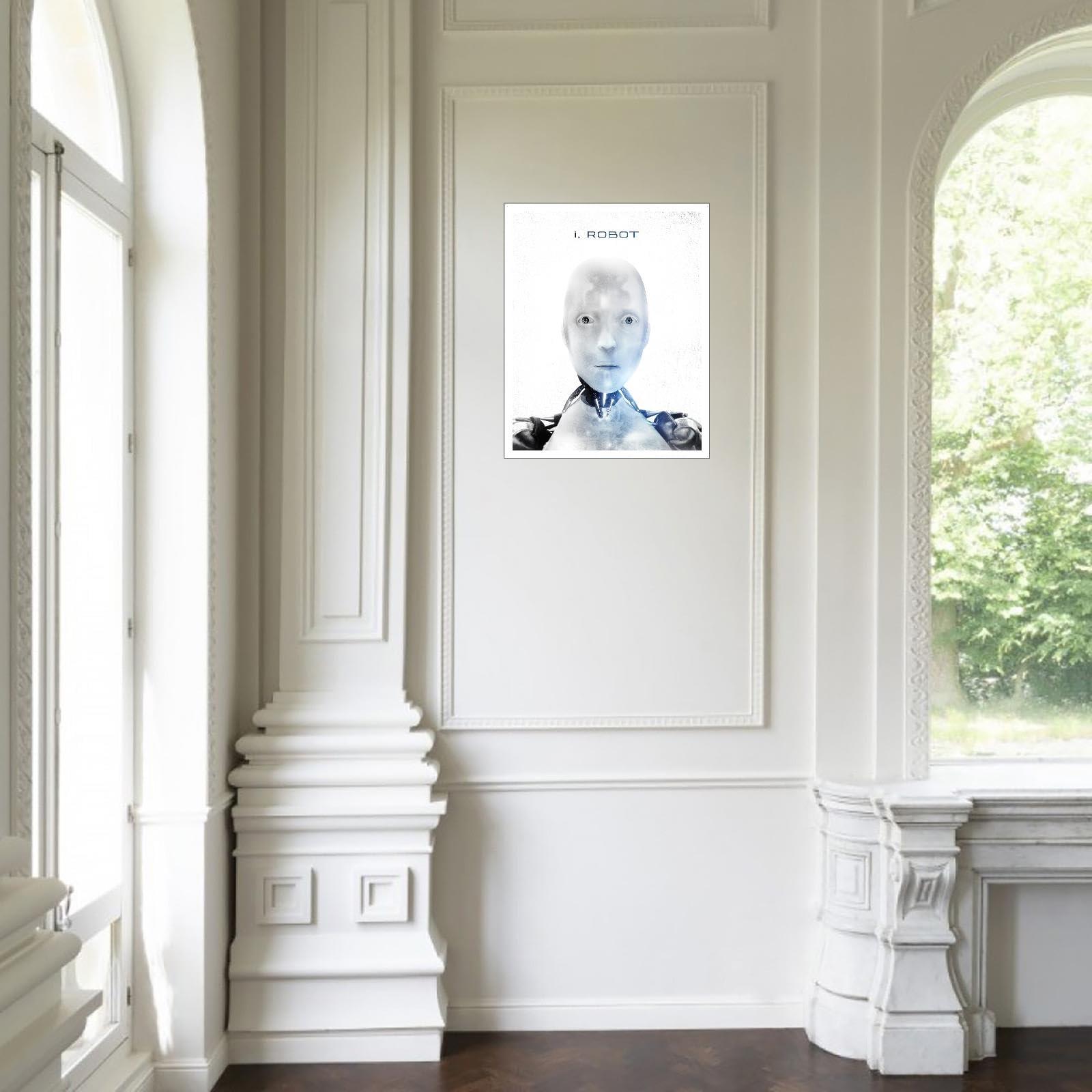 CLEARCONNECT I, Robot Movie Poster Canvas Prints Science Fiction Movies Action Movies Poster Wall Art For Home Office Cinema Decorations Unframed 10\"x8\"