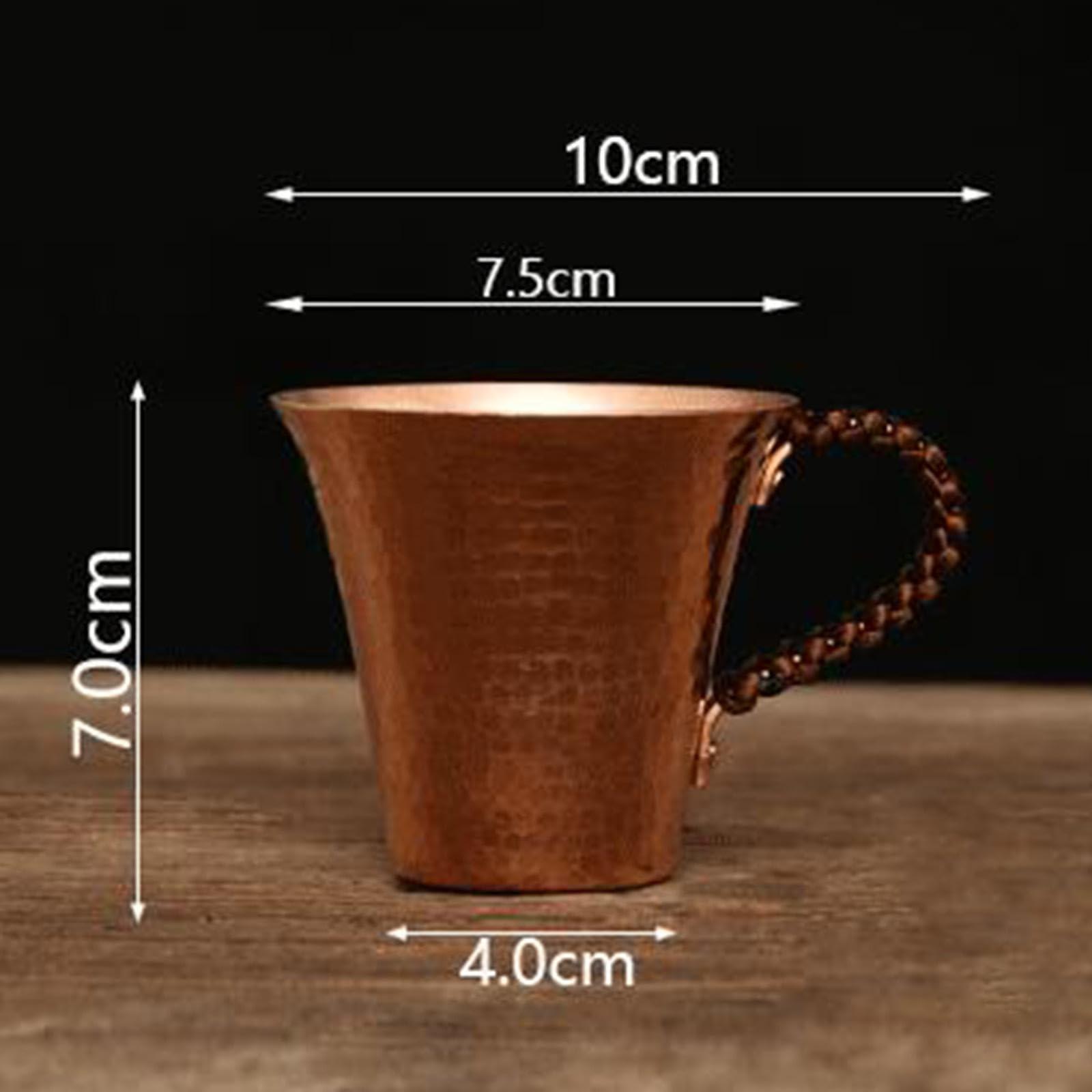Llazsybz Llazsybz Copper Mug Water Cup Clean Copper Tea Cup Drinking Mugs Moscow Mules Mug Copper Water Cup for Tea Coffee Shop, 1 Piece