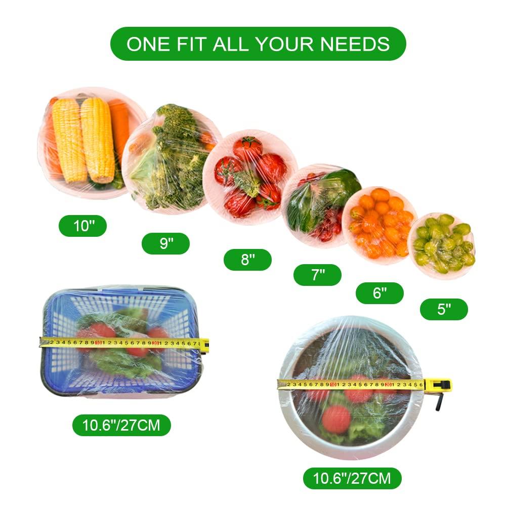 XLPYD 100PCS Upgraded Pre-cut Plastic Wrap Alternative to Foil Cling Wrap Sran Wrap,Used as Food Storage Covers, Fresh Keeping Bags 100pcs, Bowl Covers,Pot Lid,Keep Food Fresh,Cover Leftover