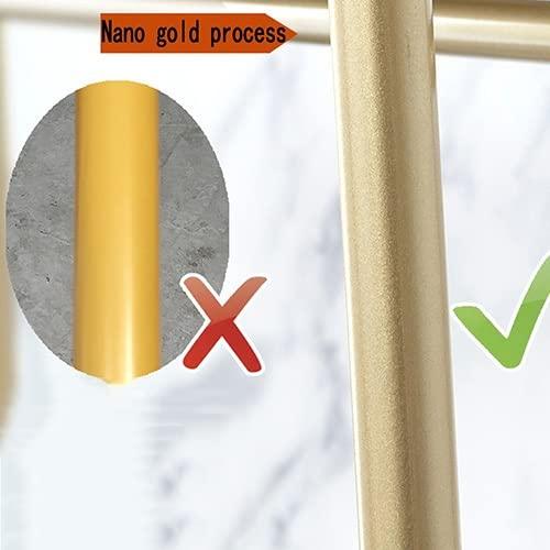 KOINEN Shower curtain rod,Bathroom curtain rail,Window Curtains Rod, for Fitting Room, Changing Room Curtain Track, U-shaped Ring Shelf (Color : Black, Size : 100x100cm) (Color : Gold, Size : 80x80cm) (Colo