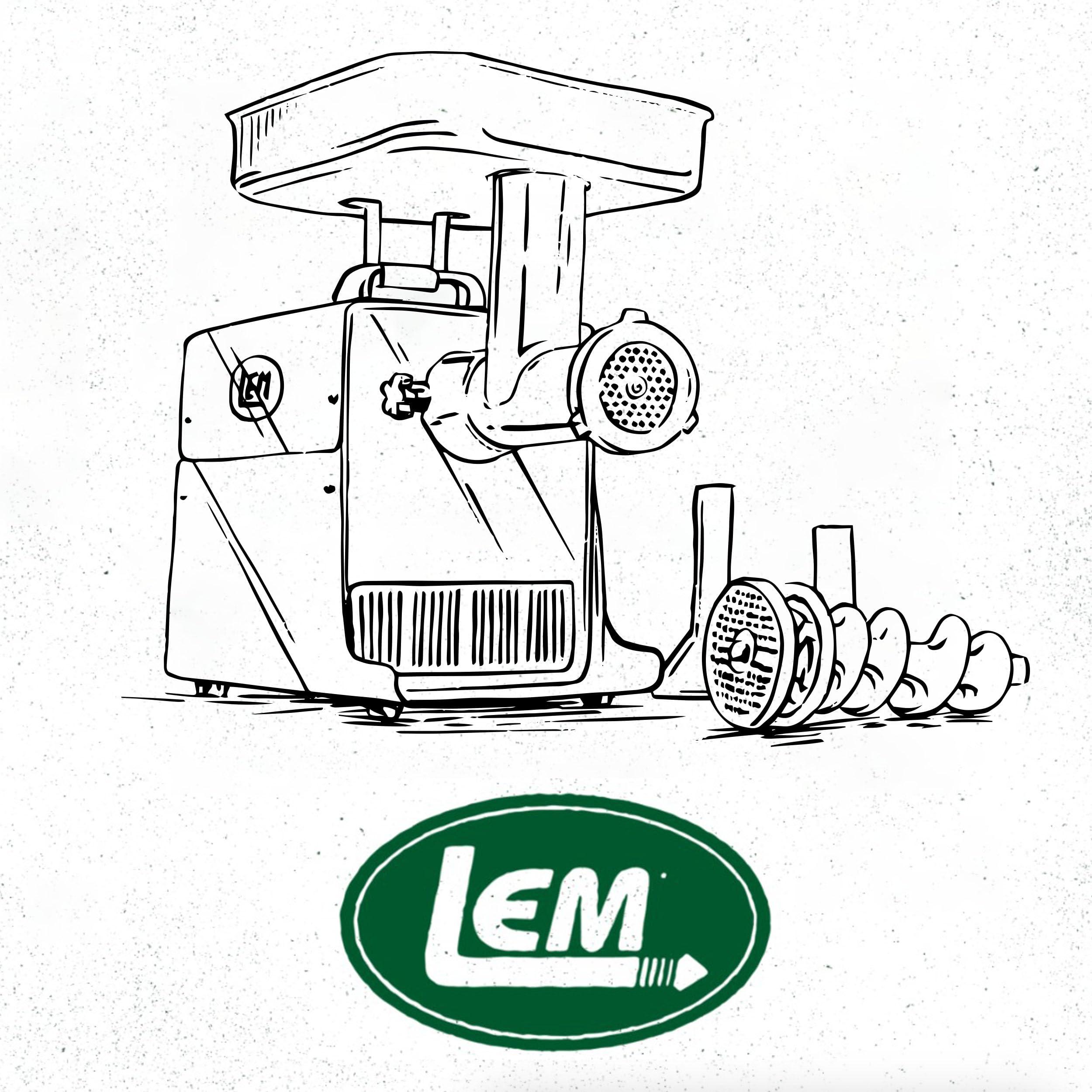 LEM LEM Products #8 Countertop Meat Grinder, 575 Watt Aluminum Electric Meat Grinder Machine, Ideal for Occasional Use,Silver