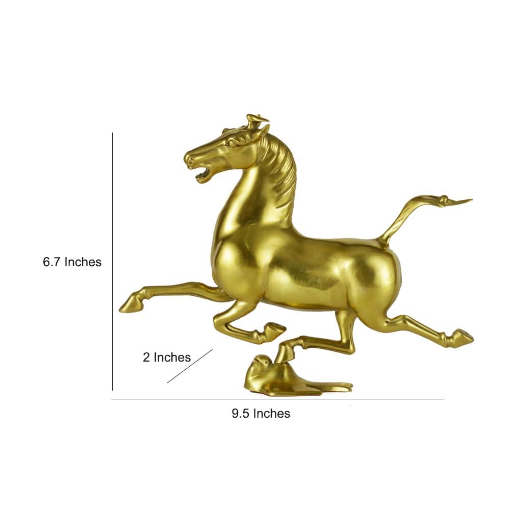 NILEEBUKER NILEEBUKER Galloping Horse Treading on a Flying Swallow Statue Gold Brass Chinese Famous Sculpture Art Replica