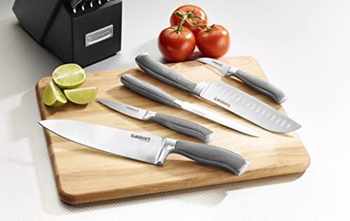 Cuisinart CUISINART Block Knife Set, 15pc Cutlery Knife Set with Steel Blades for Precise Cutting , Lightweight, Stainless Steel, Durable & Dishwasher Safe,C77SS-15P