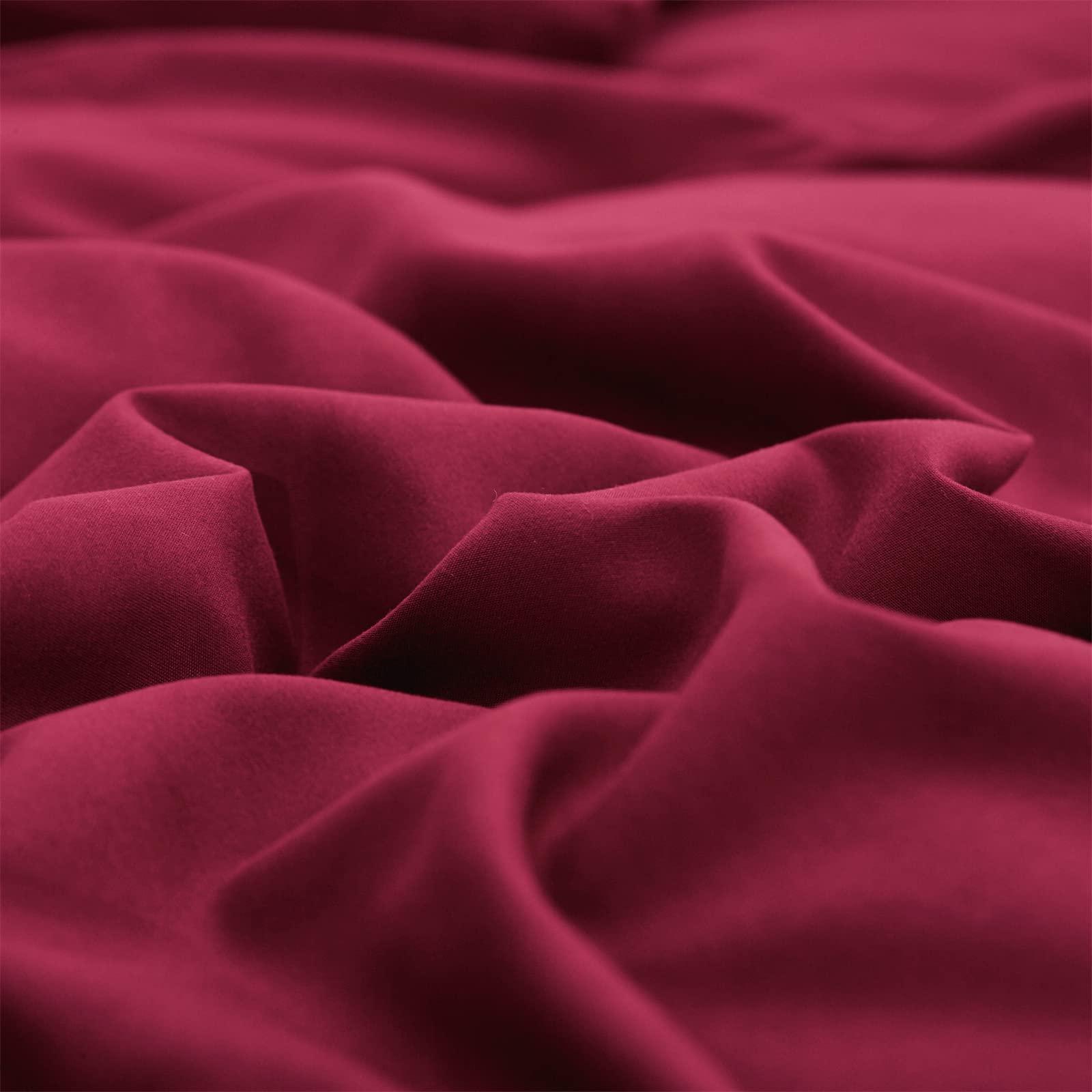 Luxlovery Luxlovery Burgundy Comforter Set Twin Maroon Dark Red Bedding Comforter Set Wine Red Soft Breathable Durable Blanket Quilts 3 Piece Burgundy Bedding Set for Teens Kids Twin Bed