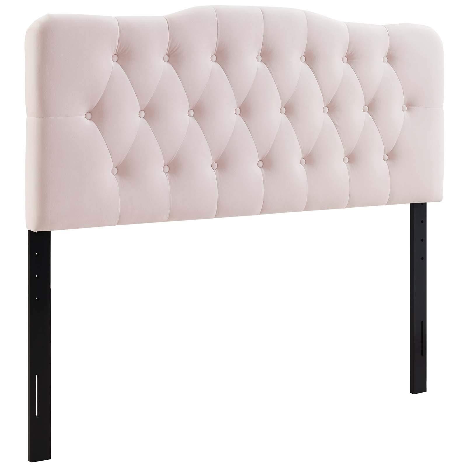 Modway Modway Annabel Diamond Tufted Performance Velvet Full Headboard in Pink