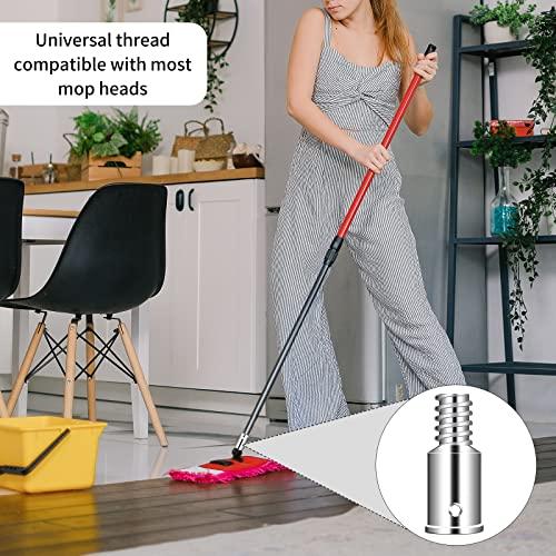 Sartatue Sartatue Thread Tip Replacement,Ultra Threaded Tip Repair Kit 1 Inch Extension Pole Adapter Tips Metal Threaded Handle Tips for Mop Broom Brush (1 Inch-2PCS)