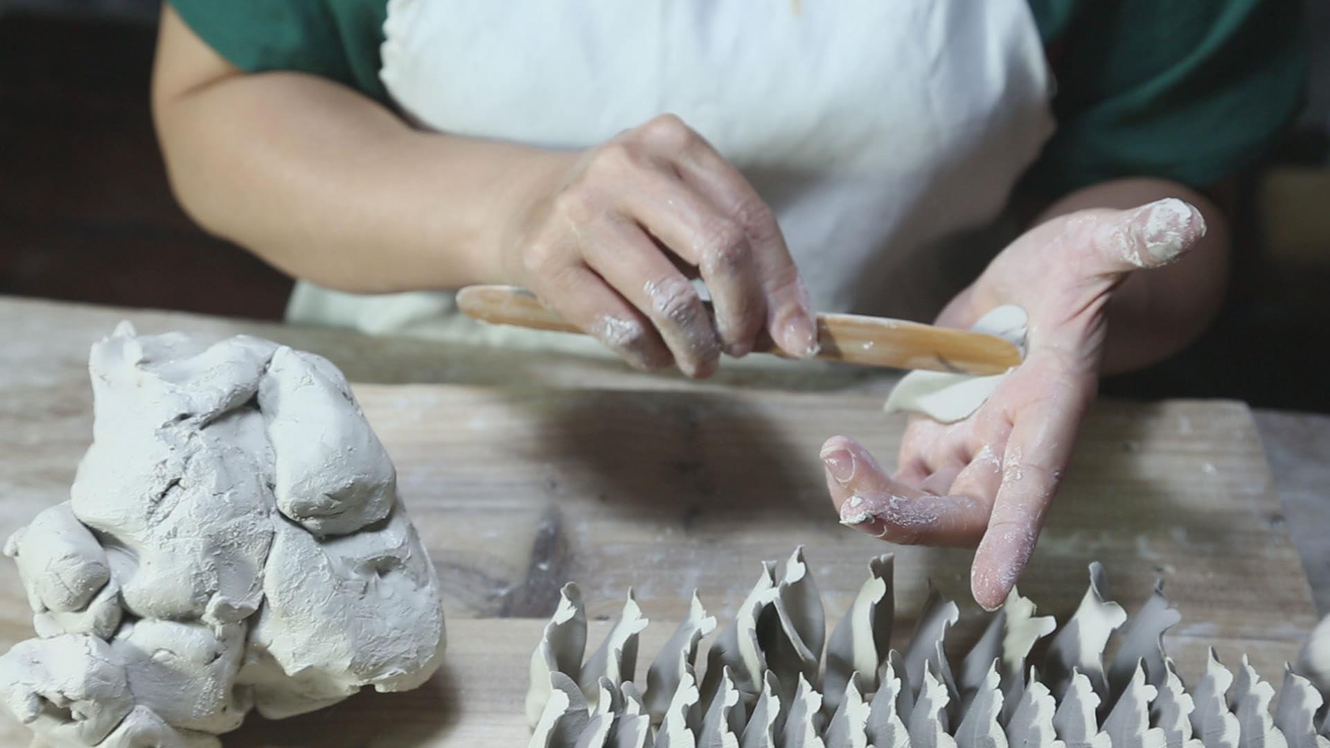 AMERRY AMERRY Ceramic Wall Flower Decor Artificial 3D Flower Wall ArtHandmade 3D Wall Art Hanging Sculpture Porcelain Flower Wall Dcor (Pink,Paeonia lactiflora2.76")