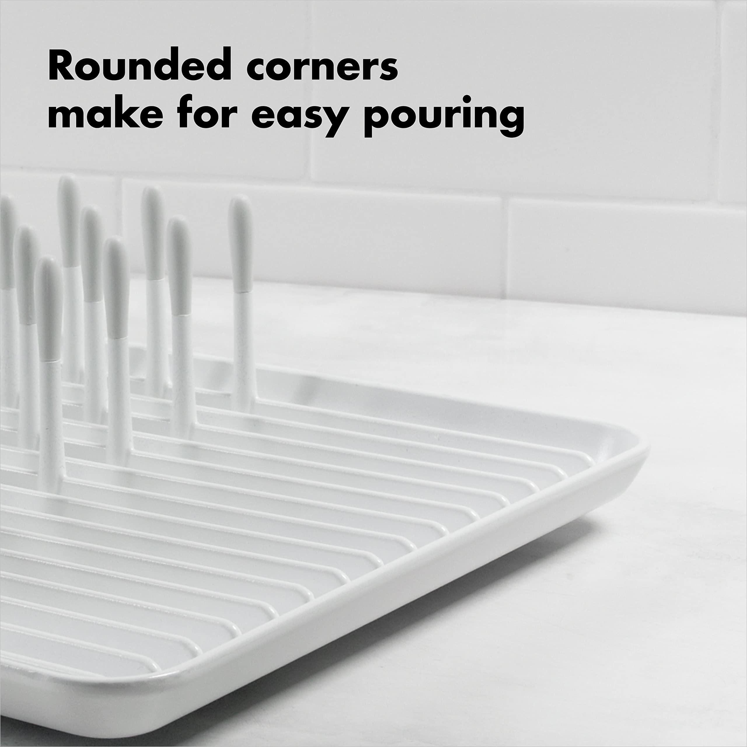 OXO OXO Good Grips Compact Dish Rack, Biscuit, 13-3/4\" x 10-3/8\" x 3-1/2\" h for Storage