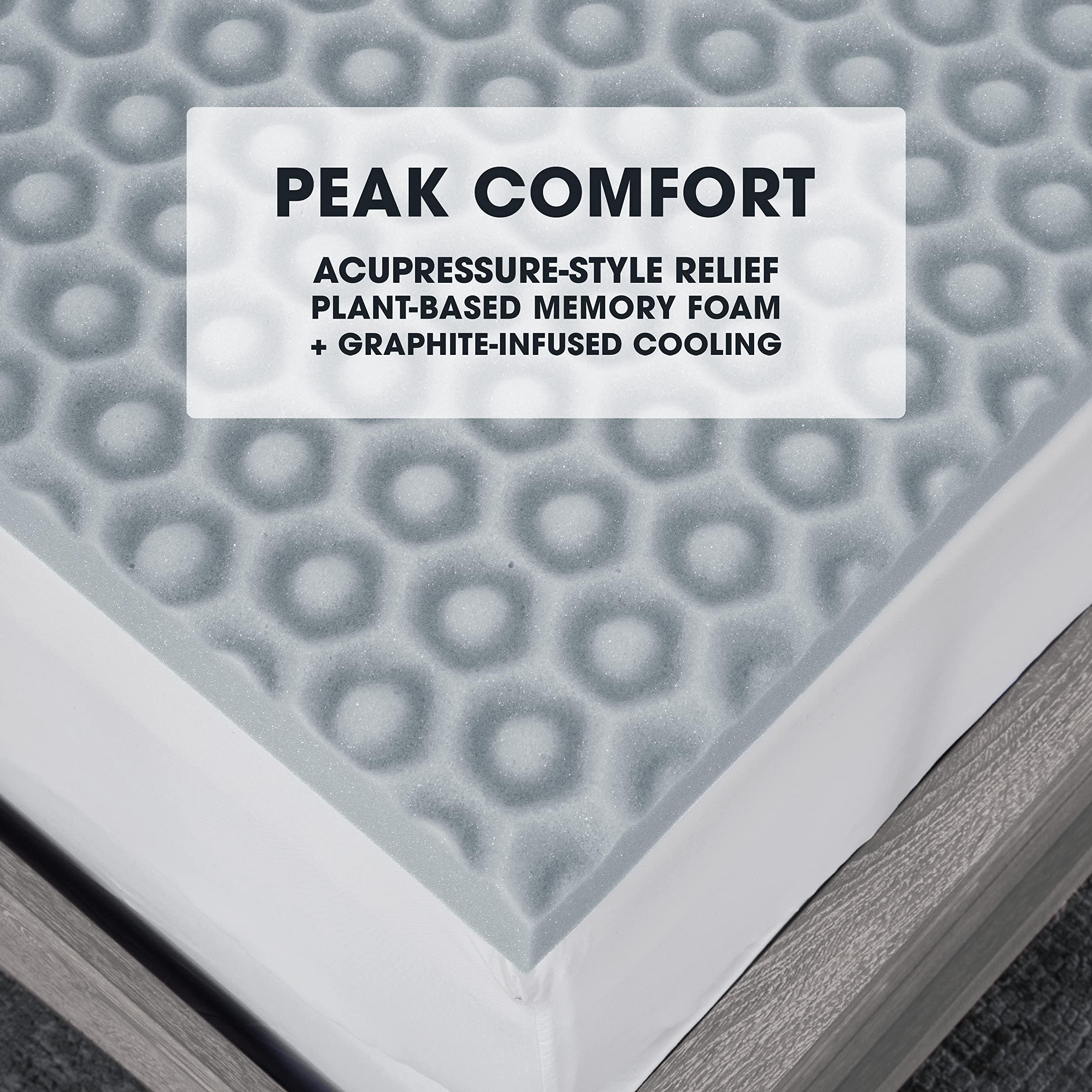 Dream Serenity Dream Serenity Peak Comfort 3 inch Memory Foam Mattress Topper Queen