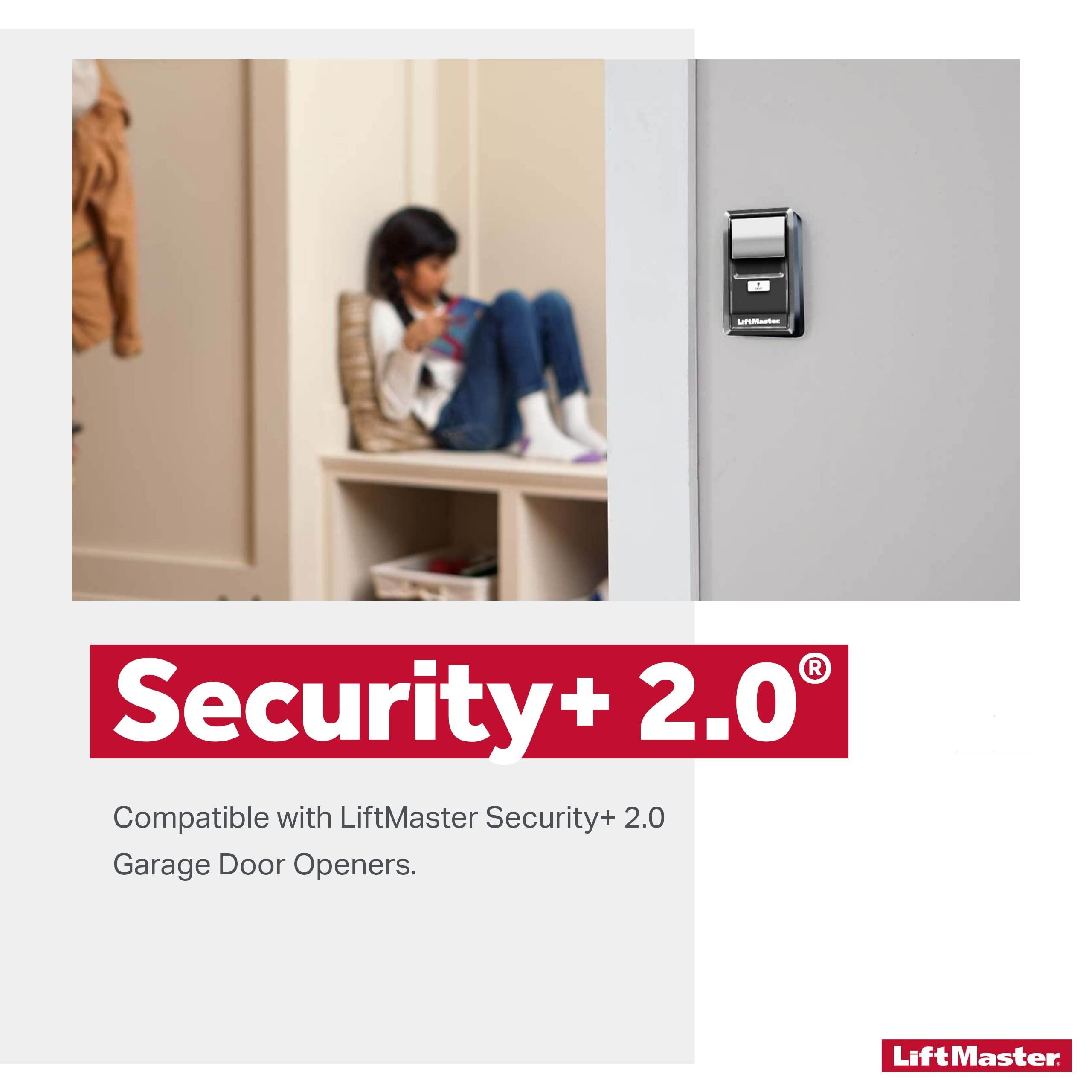 LiftMaster LiftMaster 882LMW - Only Works with Select LiftMaster Security+ 2.0 Garage Door Openers - WiFi Operated Garage Door Control Panel - Fast, Easy Programming - Home Security System