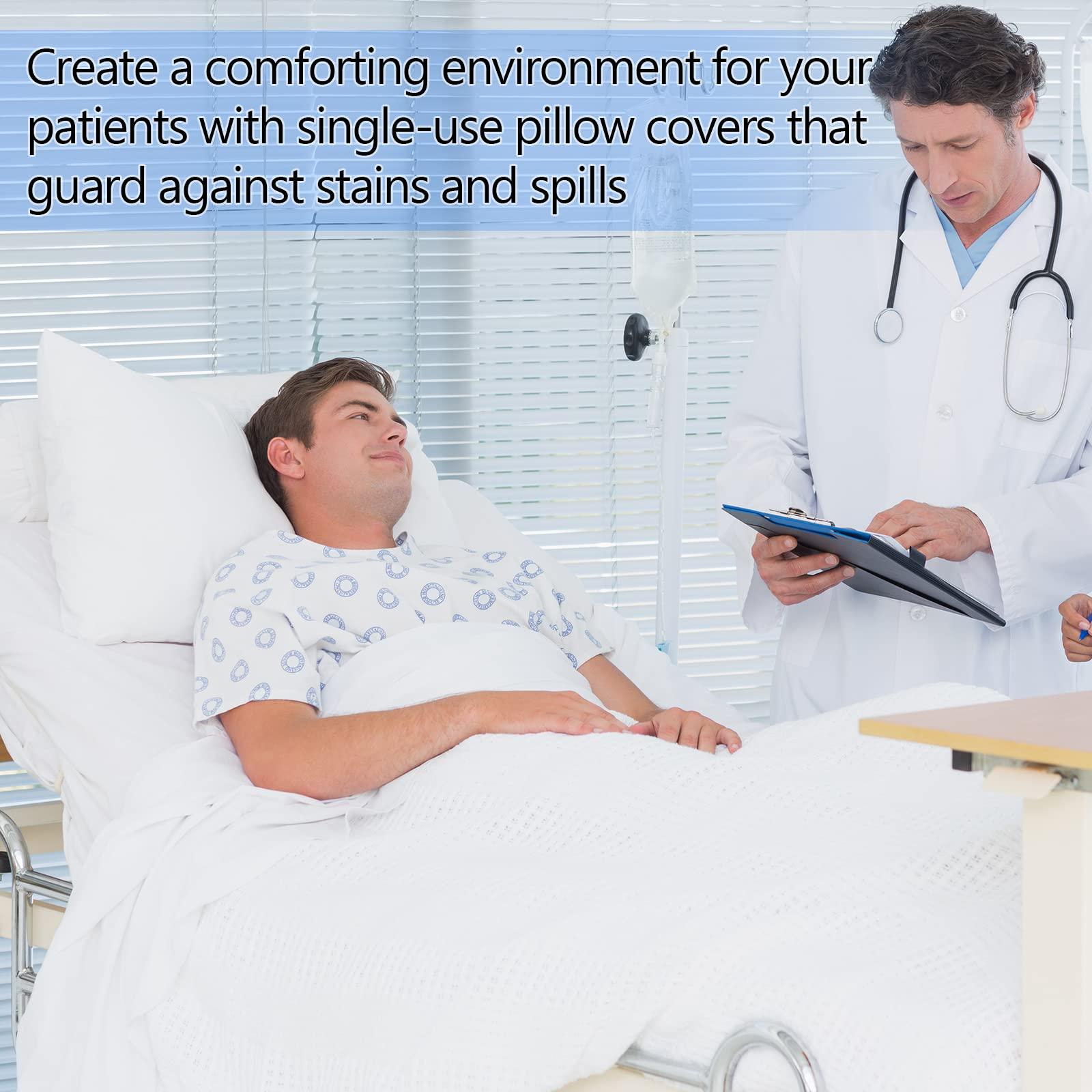 Oudain Oudain Disposable Pillow Cases, 20 Count, White, 32 x 20 Inches, Non Woven Fabric