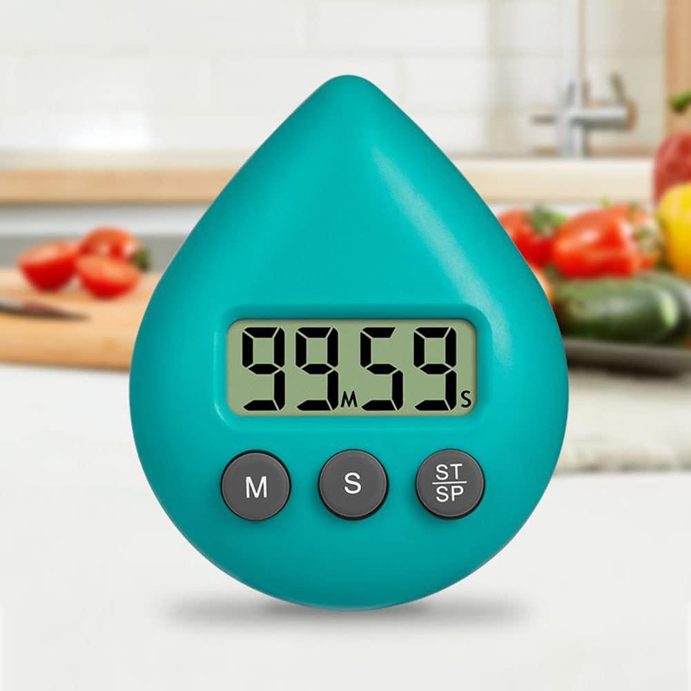 Drhomeam Kitchen Timer With Alarm Suction Cup Green Countdown Shower Timer Waterproof Digital Visual Large LCD Screen Display Loud Alarm For Cooking, Shower, Bathroom(green)
