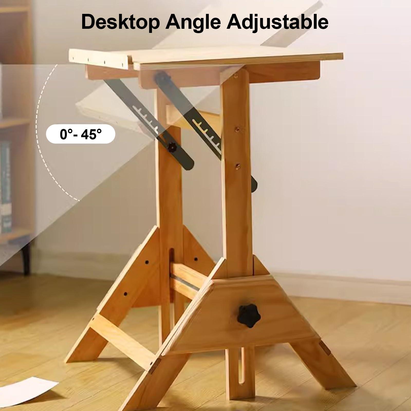 LYXXJRYBHD LYXXJRYBHD Art Desk, Architect Table, Drawing Board, Artist Tilts Flat Table, Adjustable Laptop Table, for Writing, Design, Reading(23.6x35.4in/60x90cm)