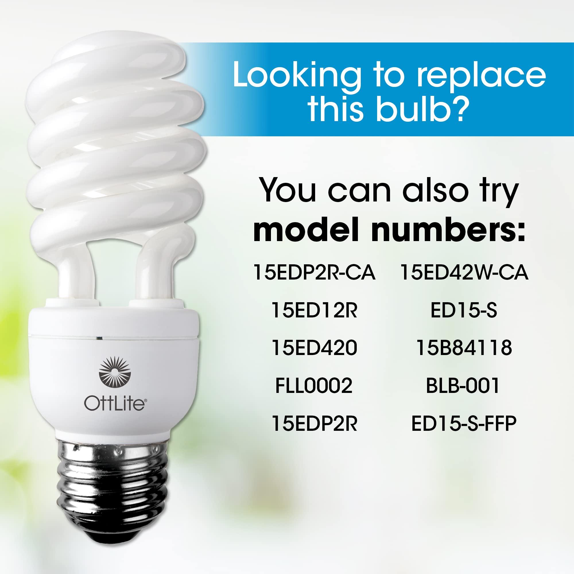 OttLite OttLite 15W Swirl Screw in Light Bulb - Compact Fluorescent Light Bulbs Replacement - Bright Natural Daylight for Bedroom, Living Room, Home Office, & Garage - Low Heat & Glare for Reduced Eyestrain