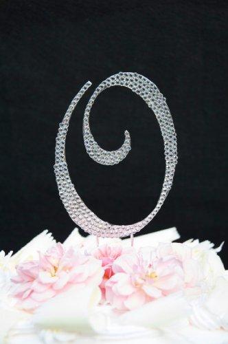 Unik Occasions Crystal Monogram Wedding Cake Topper Large Letter F