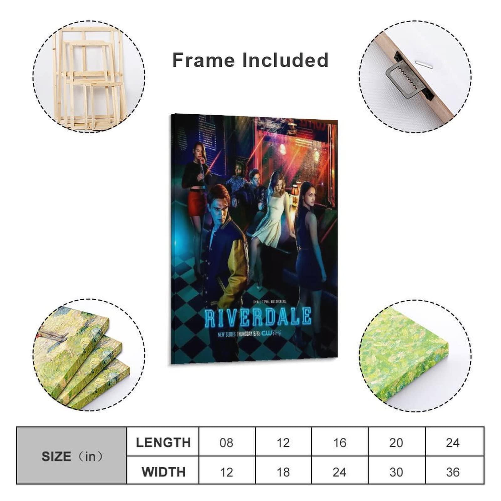 BEBUSH Riverdale Season 1 Smovie Posters (1)(1) Wall Art Paintings Canvas Wall Decor Home Decor Living Room Decor Aesthetic 20x30inch(50x75cm) Frame-Style