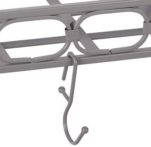 Old Dutch Medium Gauge Wall-Mount Bookshelf Pot Rack with 8 Hooks