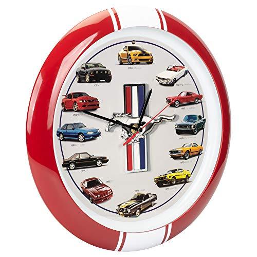 Mark Feldstein & Associates Mark Feldstein & Associates History of Mustang Sound Wall Clock, 13 Inch Red