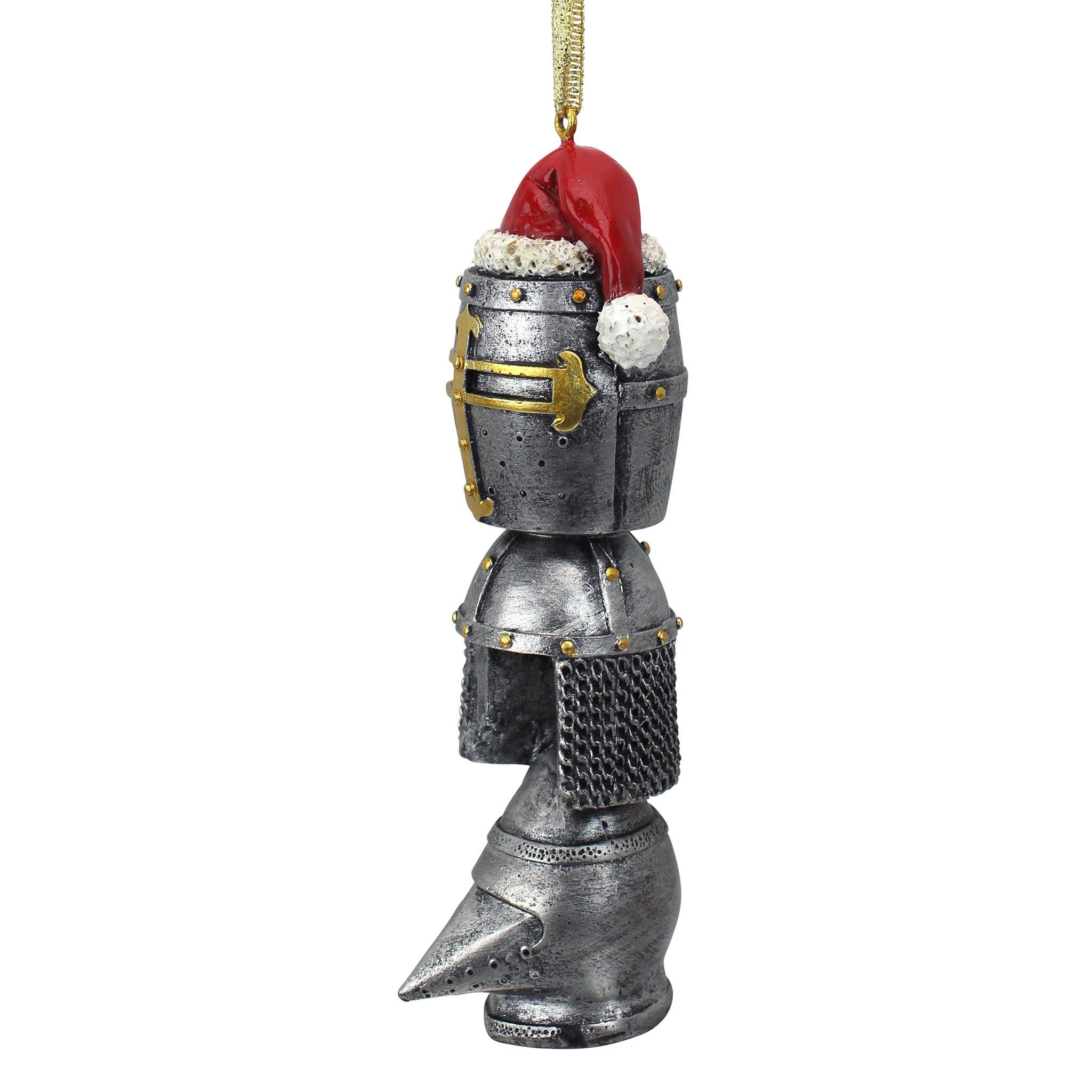 Design Toscano Christmas Tree Ornaments Medieval Helm Holiday Knight Helmet Armor Totem Statue