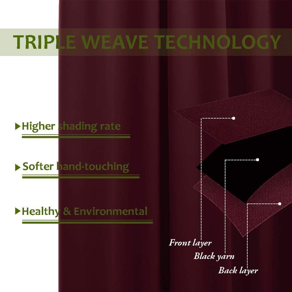 White House Linen Double Pinch Pleat Draperies Extra Long Solid Curtains 2 Story Window Hall Theater Room Office Room Partition Attractive Polyester (Wine, 60 Inch Wide by 156 Inch Long- 1 Panel)