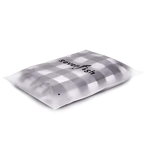 SevenFish SevenFish 48 inch Buffalo Plaid Christmas Tree Skirt Black and White Buffalo Check Tree Skirt with Pom Pom for Christmas Decorations