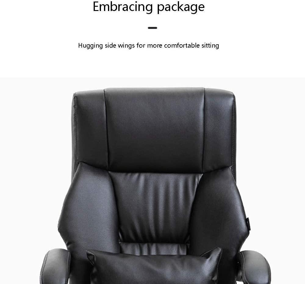 REMYS Office Chair Desk Chair Computer Chair Computer Chair Leather Desk Gaming Chair with Footrest Ergonomic Swivel Computer Desk Chair Height Adjustable Executive Office Chair Linkage Handrail with Movab