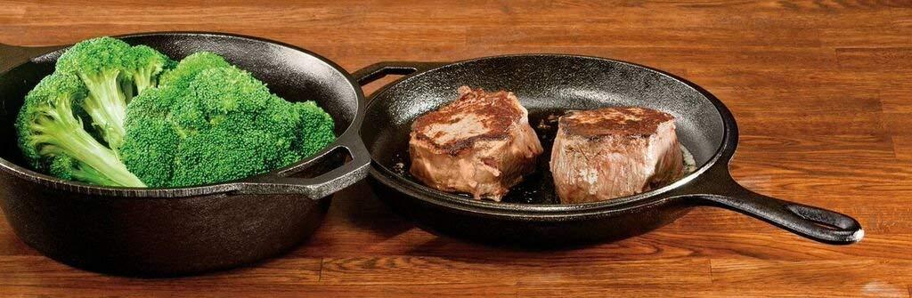 Lodge Lodge Pre-Seasoned 2-in-1 Cast Iron Combo Cooker - 3.2 Quart Deep Pot Cooker + 10.25 Inch Frying Pan - Use in the Oven, on the Stove, Grill, or Over a Campfire - Use to Sear, Saut, Broil, Fry- Black