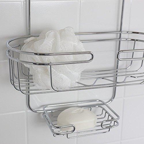 Home Basics Home Basics Jumbo Shower Caddy, Silver Chrome