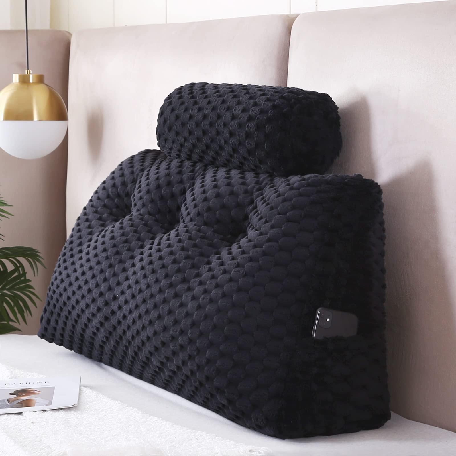 Gpround Gpround Wedge Headboard Pillows + 2 Head Roll Pillow Bed Wedge Pillow for Headboard Large Bolster for Bed Rest Reading Pillows Backrest Pillows for Sitting in Bed Backrest Positioning Support