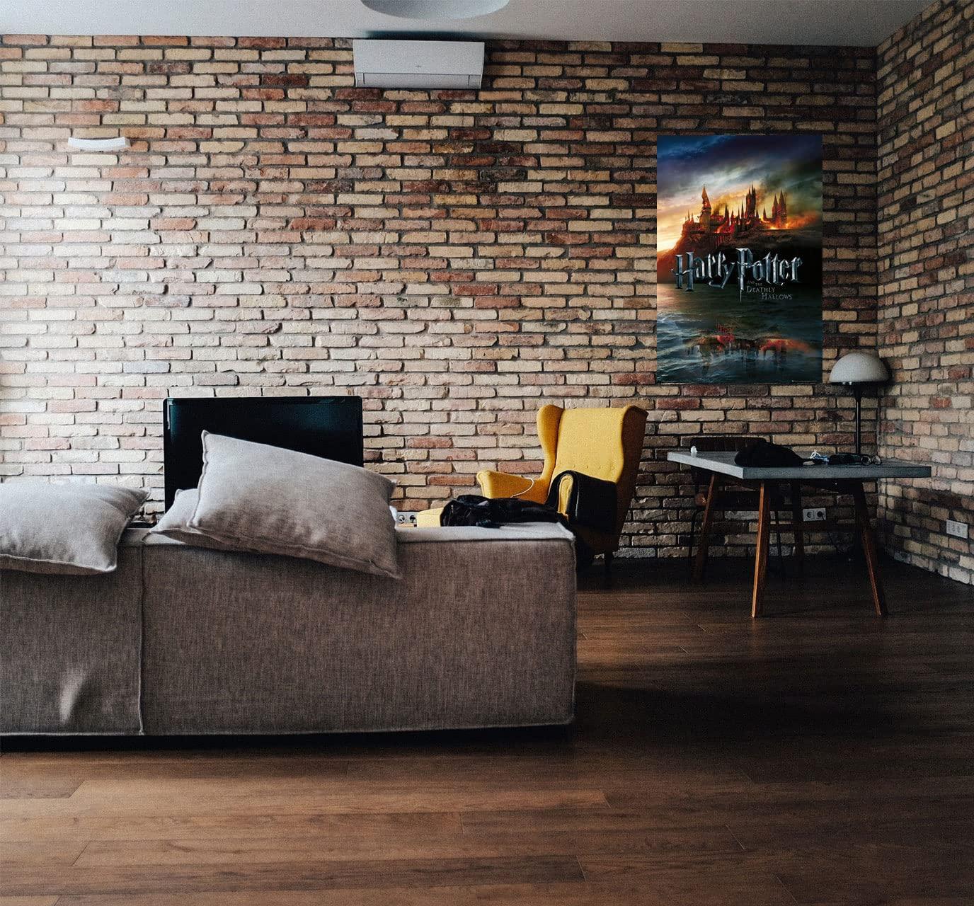 POSTER STOP ONLINE Harry Potter and The Deathly Hallows - Movie Poster (Advance Style - Hogwarts On Fire) (Size: 24\" x 36\")