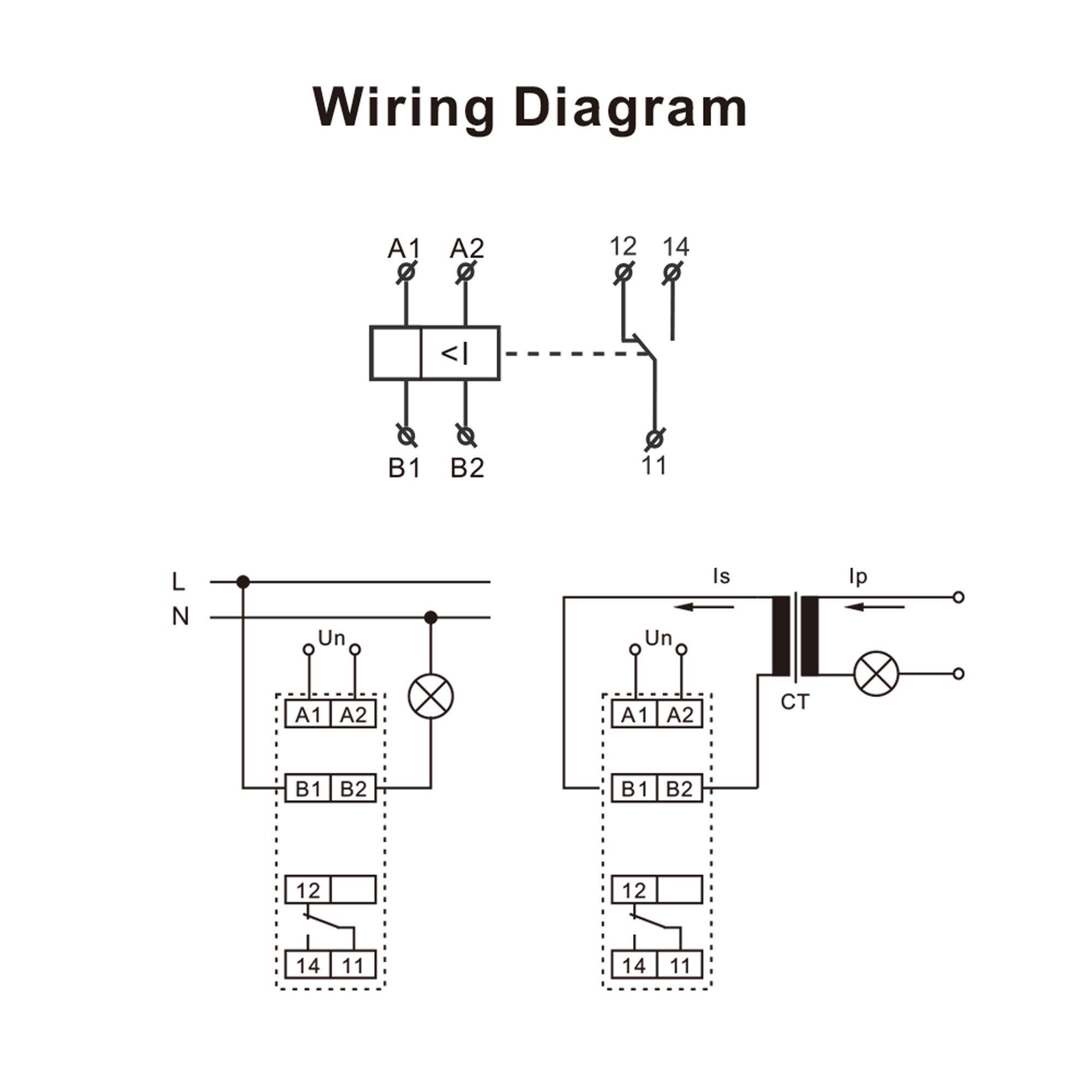 GAEYAELE GEYA Current Monitoring Relay Overcurrent Undercurrent Protection Relay(0.8-8A,AC/DC24V~240V)